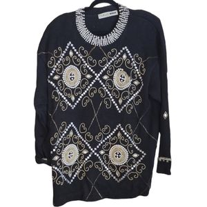 XXL vintage beaded sweater